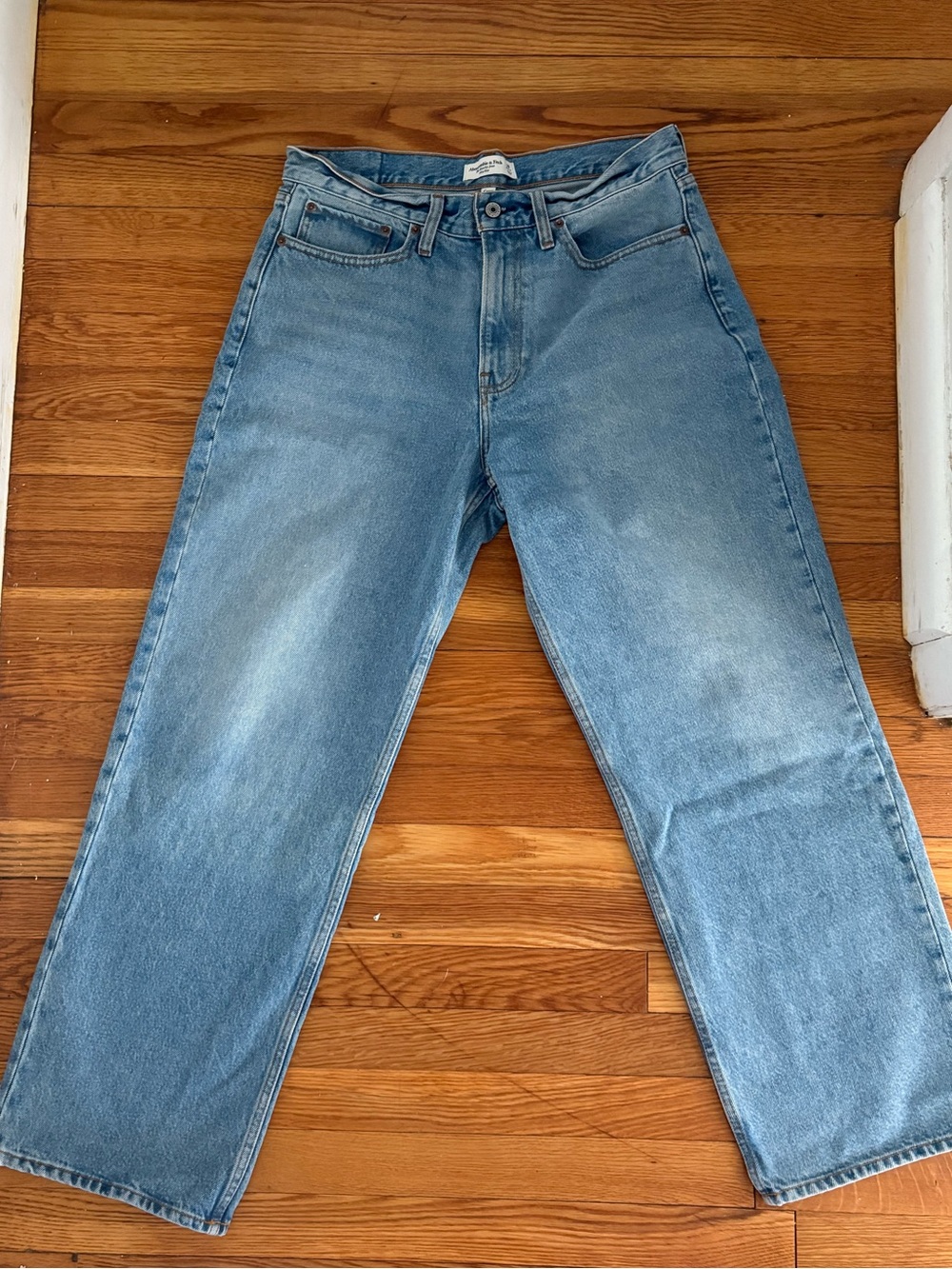 Abercrombie & Fitch Slouchy Curve Love Mid Rise Jeans